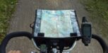 Fahrrad Lenker mit Landkarte
