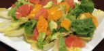 Salat mit Orangenscheiben