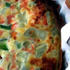Lachs Quiche mit Mozzarella