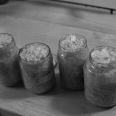 Frisch eingemachtes Sauerkraut