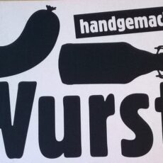 Flyer für den Wurst & Bier-Markt in der Markthalle Neun