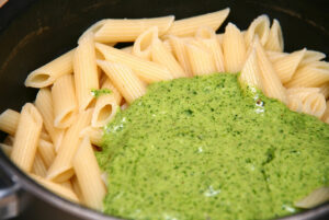 Pesto mit Nudeln