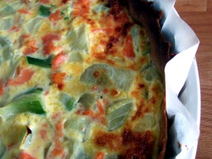 Lachs-Tarte mit Mozzarella